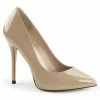 PLEASER Amuse-20 Cream Nude Patent Work Party Drag Heels Pumps PLUS SIZE 4-13