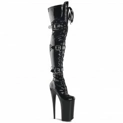 PLEASER Beyond-3028 Extreme Fetish 10" Inch High Heel Buckle Platform Thigh Boot Boots