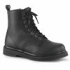 DEMONIA Bolt-100 Vegan Leather Mens Unisex Goth Rocker Biker Combat Boots