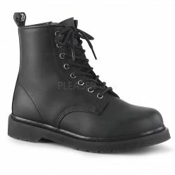 DEMONIA Bolt-100 Vegan Leather Mens Unisex Goth Rocker Biker Combat Boots