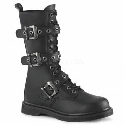 DEMONIA Bolt-330 Vegan Leather Mens Unisex Goth Rocker Biker Combat Boots