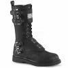 DEMONIA Bolt-345 Vegan Leather Mens Unisex Goth Rocker Biker Combat Boots