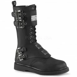 DEMONIA Bolt-345 Vegan Leather Mens Unisex Goth Rocker Biker Combat Boots