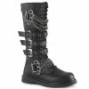 DEMONIA Bolt-450 Vegan Leather Mens Unisex Goth Rocker Biker Combat Boots