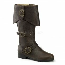 FUNTASMA Carribean-299 Pirate Captain Buccaneer Medieval Larp Mens Costume Boots
