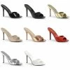 PLEASER Classique-01 Slides Mules 4" Heels Drag Plus Large Women's Sizes 4-15