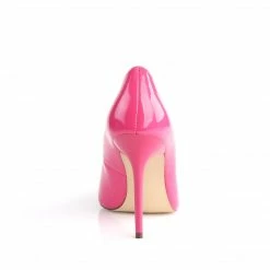 PLEASER Classique-20 Pink Patent Work Dress Pumps Heels Large Plus Sizes 5-16
