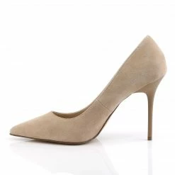 DISCONTINUED PLEASER Classique-20 Nude Suede Work Dress Party Pumps 4