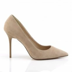 DISCONTINUED PLEASER Classique-20 Nude Suede Work Dress Party Pumps 4