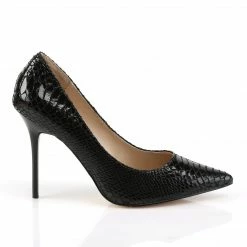 PLEASER Classique-20SP Black Snake Print Leather 4