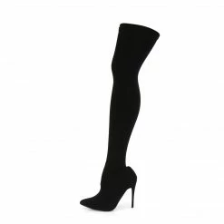 PLEASER Courtly-3005 Sexy Black Nylon Stretch Pull On 5