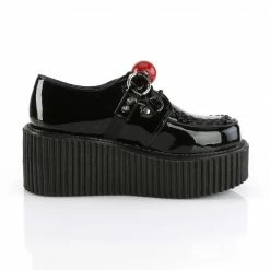 DEMONIA Creeper-222 Ball Gag Studs Oxfords Goth Alternative Platform Flats Heels
