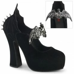 DEMONIA Demon-18 Goth Bat Buckle Wing Vampire Platforms Mary Janes 5