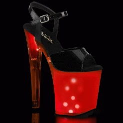 PLEASER Discolite-809 Multi-Coloured LED Light-Up Patterns Club Dancer 8" Heels