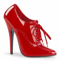 DEVIOUS Domina-460 Red Fetish Drag 6" Heels Ankle Boot Bootie Women's 4-15
