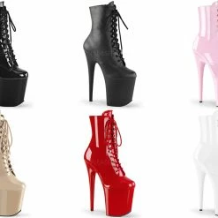 PLEASER Flamingo-1020 Black Pink Red White Nude Stripper Pole Club Ankle 8