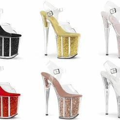 PLEASER Flamingo-808G Glitter Stripper Pole Dancing Club Ankle Strap 8