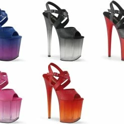 PLEASER Flamingo-822T Ombre Stripper Pole Dancer Club 4" Platforms 8" Heels