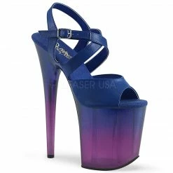 PLEASER Flamingo-822T Ombre Stripper Pole Dancer Club 4" Platforms 8" Heels