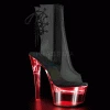 Boots PLEASER Flashdance-1018C-7 Clear Chargeable Multi Colour Light Up Stripper Pole Heels