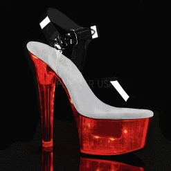PLEASER Flashdance-608CH USB Chargeable Multi Colour Light Stripper Pole Heels