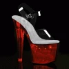 PLEASER Flashdance-708CH USB Chargeable Multi Colour Light Stripper Pole Heels