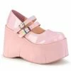 DEMONIA Kera-08 Pink Goth Punk Lolita Double Strap Buckle Mary Janes Platforms Heels