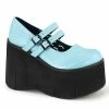 DEMONIA Kera-08 Blue Goth Punk Lolita Double Strap Buckle Mary Janes Platforms Heels