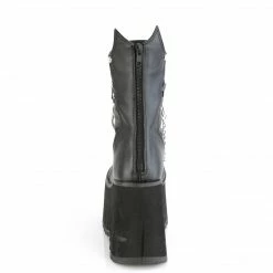 DEMONIA Kera-130 D-Black Screw Studs Chains Triangle Ring Platforms Knee Boots