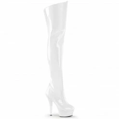 PLEASER Kiss-3010 Black White Patent Zipper 6