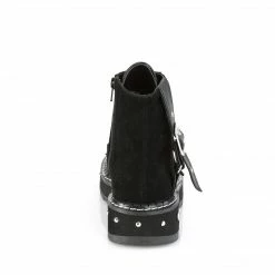 DEMONIA Lilith-278 Women's Black Vegan Leather Suede Goth 1.25