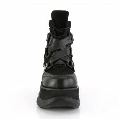 Boots DEMONIA Neptune-126 Mens Criss Cross Strap Unisex Goth Punk Cyber Platform Boot