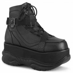 DEMONIA Neptune-181 Mens Zig-Zag Strap W/ Quick Release Buckle Unisex Goth Boots