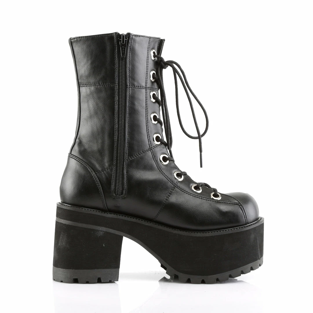 DEMONIA Ranger-301 Women's Vegan Leather Goth Alternative Combat Platforms Boots