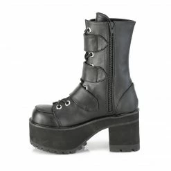 DEMONIA Ranger-308 Women's Vegan Leather Goth Alternative Combat Platforms Boots