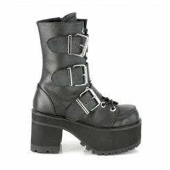 DEMONIA Ranger-308 Women's Vegan Leather Goth Alternative Combat Platforms Boots