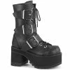 DEMONIA Ranger-308 Women's Vegan Leather Goth Alternative Combat Platforms Boots