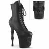 PLEASER Rapture-1020 Black Faux Leather Boots