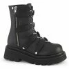 DEMONIA Renegade-50 Women's Black Goth Heart Rings Platform Boots
