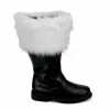 FUNTASMA Santa-106WC Black Faux Fur Wide Calf Men's Santa Claus Costume Boots