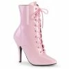 PLEASER Seduce-1020 Pink Ankle Boots 5" Heels Drag Cross Dresser Women's 5-15