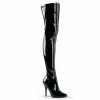 PLEASER Seduce-3000 Black Drag Cross Dresser Thigh Boots 5" Heel Women's Sz 5-15