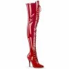 PLEASER Seduce-3024 Red Patent 5" Heels Drag Cross Dresser Thigh Boots 5-15