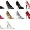PLEASER Seduce-420 Patent PU Pointed Dress Work Large Plus Size Heels Pumps 4-15