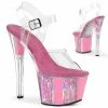 PLEASER Sky-308OF Opal Flake Ornament Stripper Pole Dancer Club Platform 7" Heel Heels