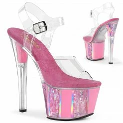 PLEASER Sky-308OF Opal Flake Ornament Stripper Pole Dancer Club Platform 7" Heel Heels
