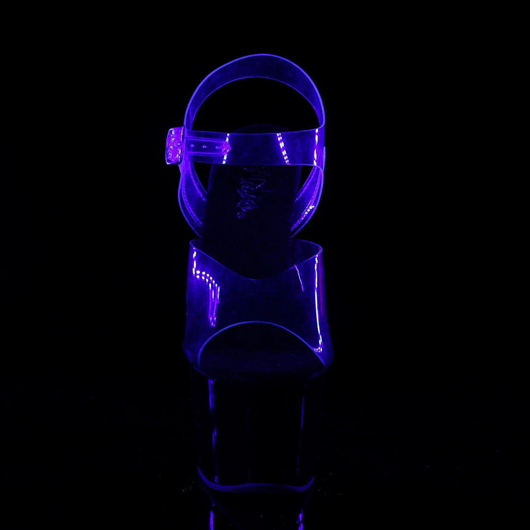 PLEASER Sky-308TT UV Reactive Stripper Pole Dancer Club Platforms 7" Heels 5-14