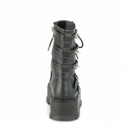 Boots DEMONIA Slacker-165 Women's Black Spike Stud Goth Platform Booots