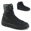 DEMONIA SNEEKER-270 Men's / Unisex Black Canvas Goth 1.5" Platform Sneaker Shoes
