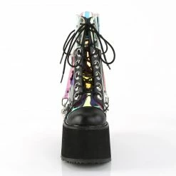 DEMONIA Swing-115 Black Removable Magic Mirror PVC Bondage Strap Goth Ankle Boot Boots
